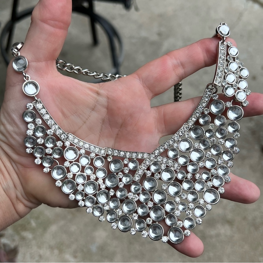 Raindrop Bubble Bling Statement Necklace - image 2